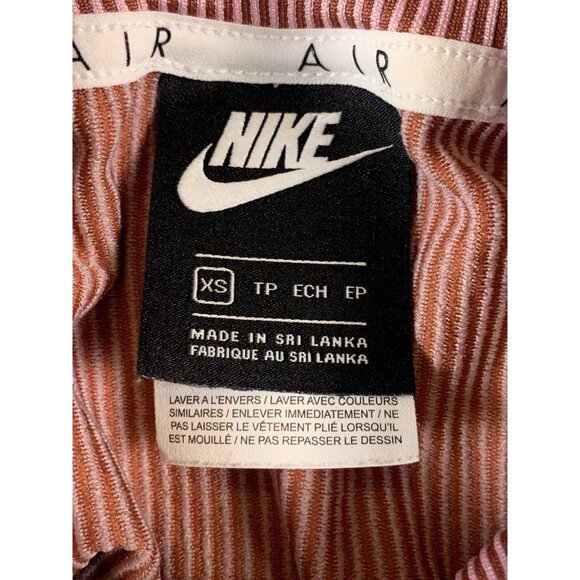 Nike Women's Sportswear Collection Essentials Mock Tank Large Red Striped XS - Picture 3 of 5